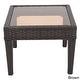 preview thumbnail 7 of 10, Outdoor Antibes Wicker Side Table by Christopher Knight Home