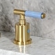 preview thumbnail 25 of 34, Kingston Brass Synchronous Two-Handle 3-Hole Deck Mount Widespread Bathroom Faucet with Brass Pop-Up Drain