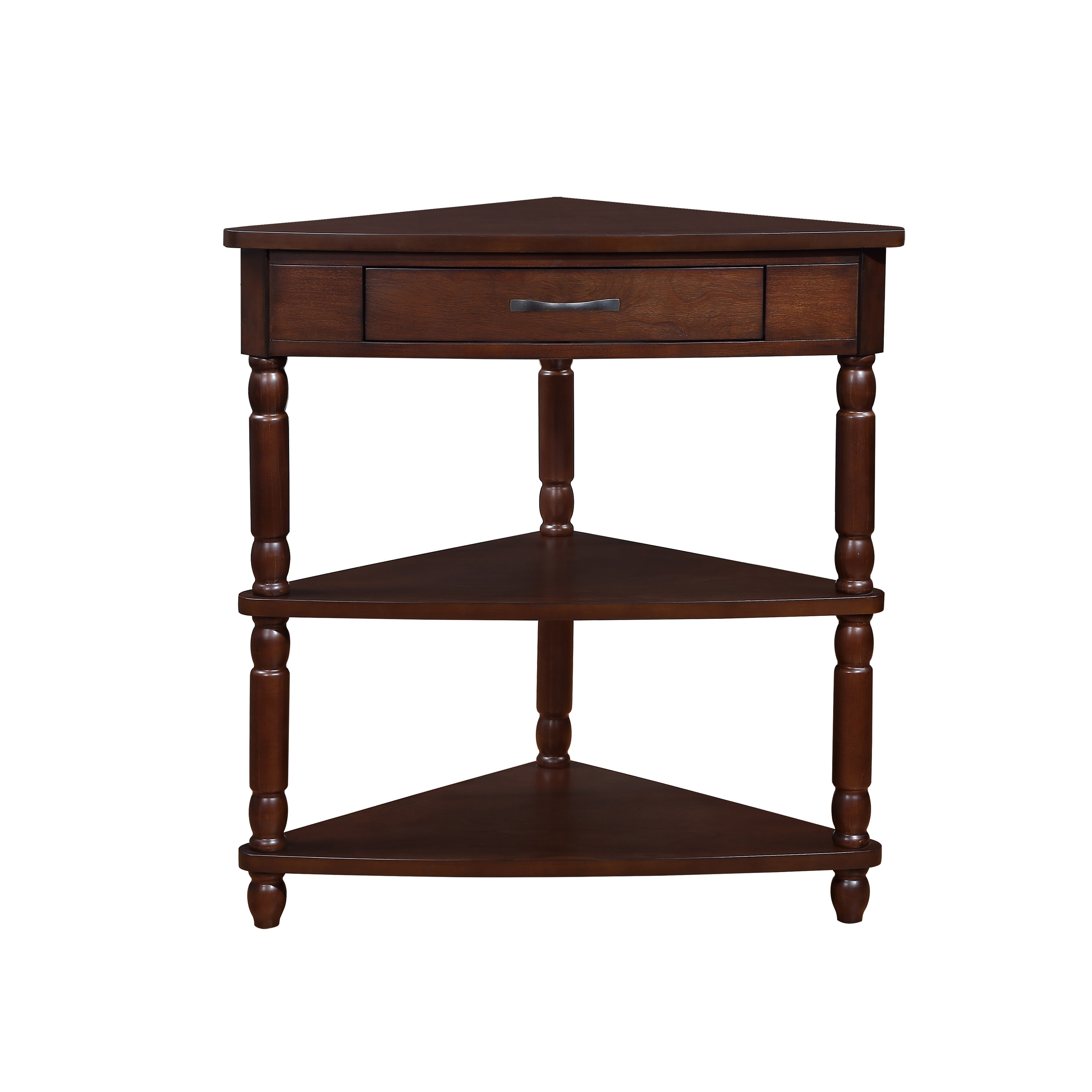 Light Espresso Corner Table Side Table Coffee Table Entryway Table