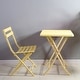 preview thumbnail 21 of 31, 3 Piece Patio Bistro Set of Foldable Square Table and Chairs