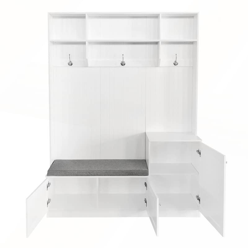Elegant Design Hall Tree with Comfort and Storage Solutions
