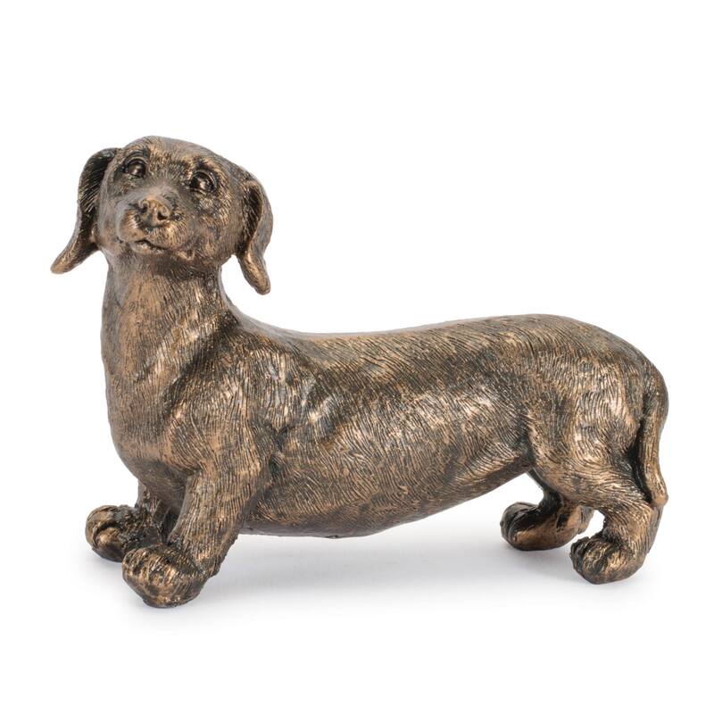 Bronze Finish Dog Figurine (Set of 8)
