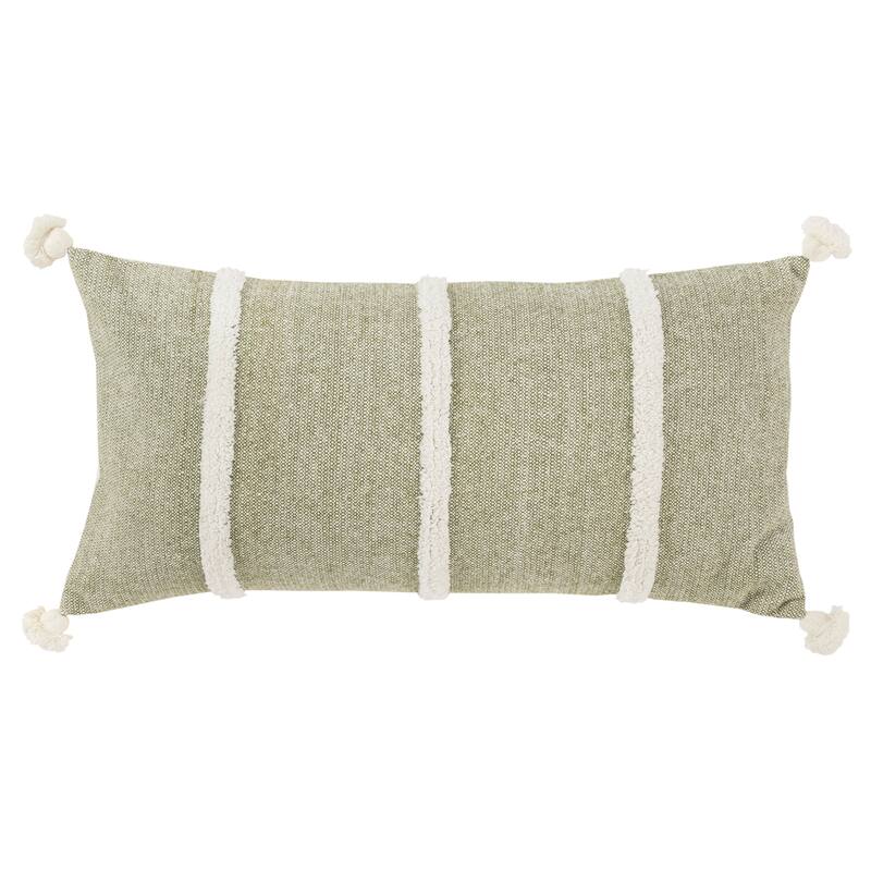 Rizzy Home Striped Throw Pillow with Tassels