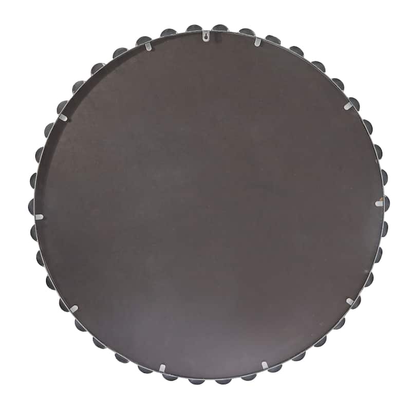 CosmoLiving by Cosmopolitan Metal Wall Mirror with Beaded Detailing
