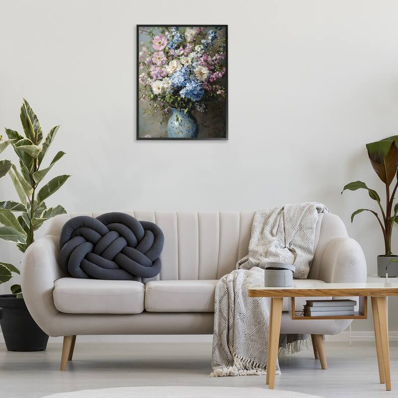 Stupell Traditional Cool Tone Bouquet Framed Giclee Art Design By Franklyn Gregory