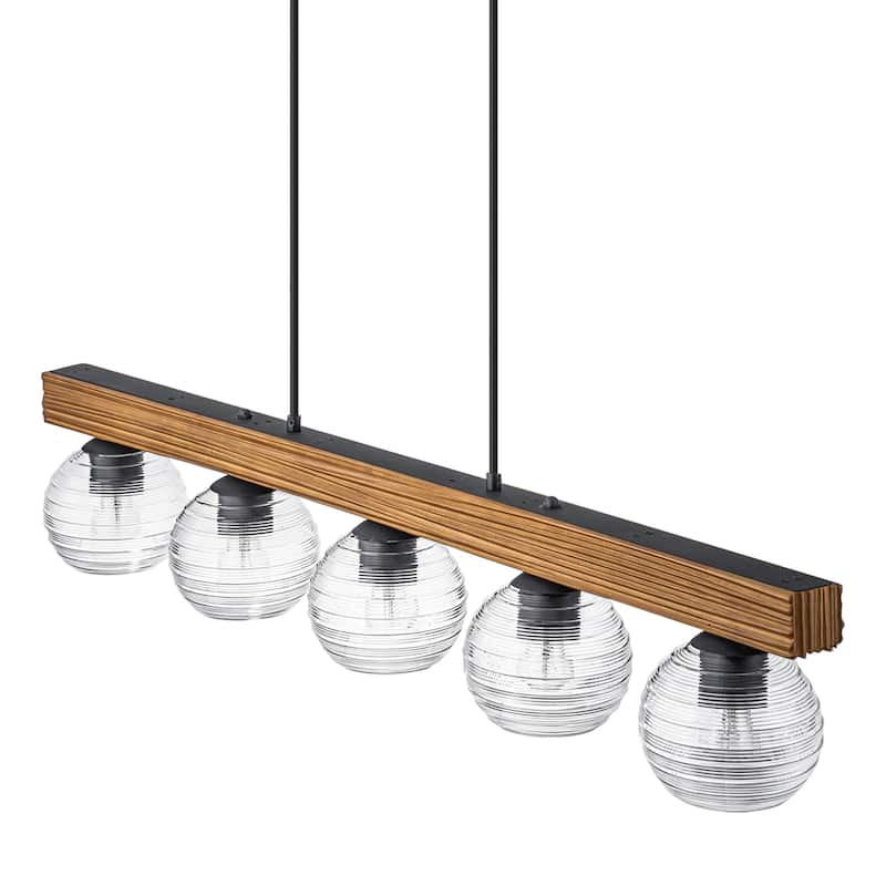 43 in. Kitchen Island Chandelier with Ripple Glass