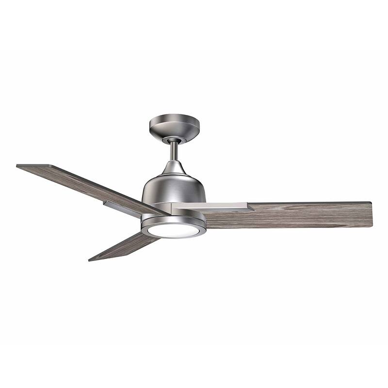 TRITON-44 44 in. Ceiling Fan with LED Light Kit - Black/Satin Nickel