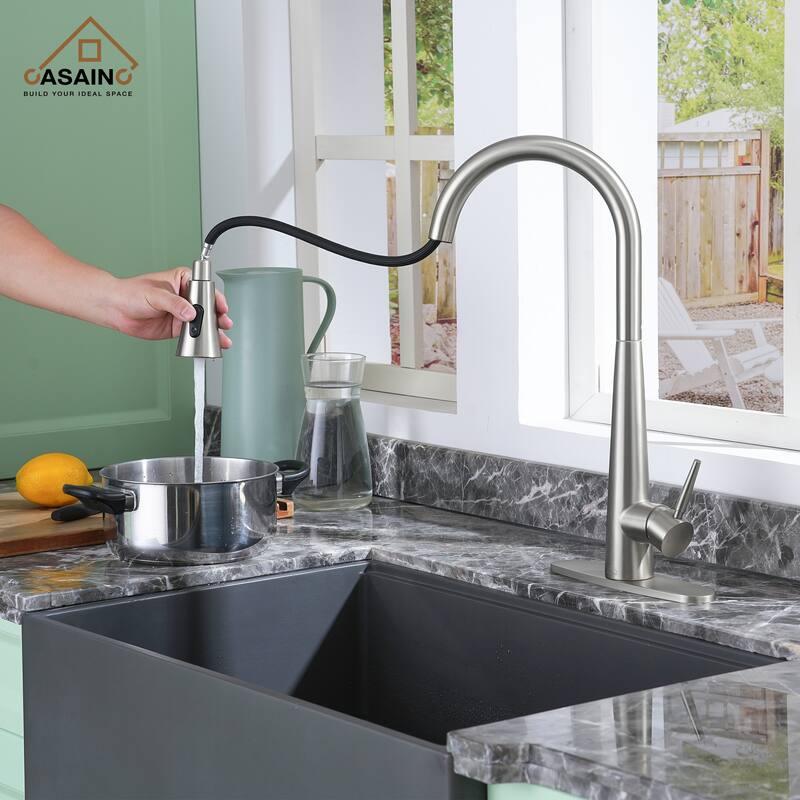 Single Handle Pull Down Sprayer Kitchen Faucet