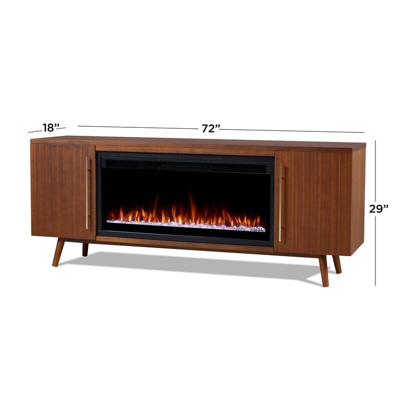 Morris 72" Smart Landscape Electric Fireplace TV Stand by Real Flame