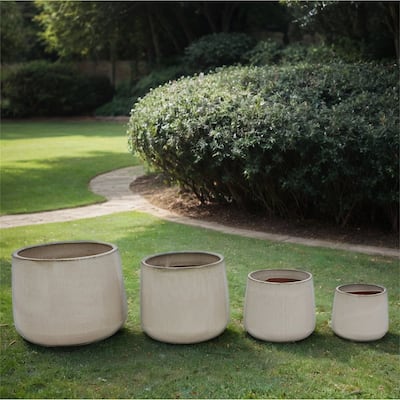 Modern Ceramic Flowerpot (Set of 4)