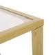 preview thumbnail 11 of 10, Bagan Modern Glam Glass Top C-Shaped Side Table by Christopher Knight Home - 11.50" L x 15.00" W x 26.00" H