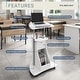 preview thumbnail 10 of 17, Techni Mobili Adjustable Sit-to-Stand Rolling Laptop Cart with Tilt Top and Storage