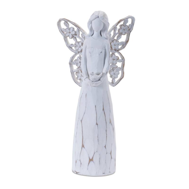Butterfly Winged Angel Figurines - 10.25" - White - Set of 4