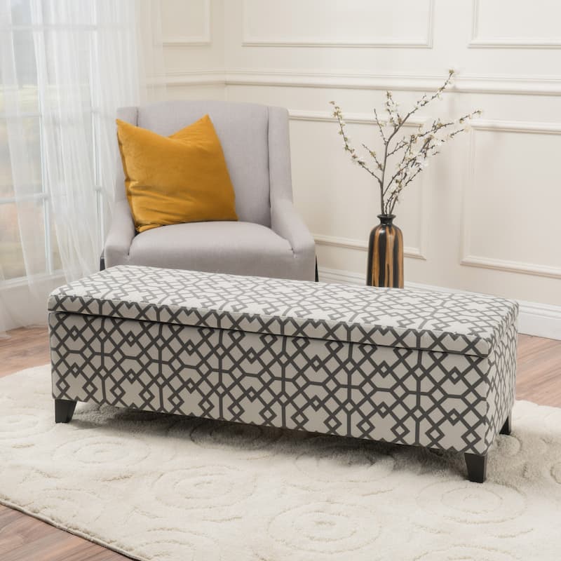 Modern Upholstered Storage Bench for Living Room Entryway