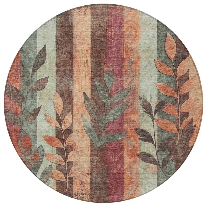 HomeRoots Floral Transitional Rectangle Outdoor Rug