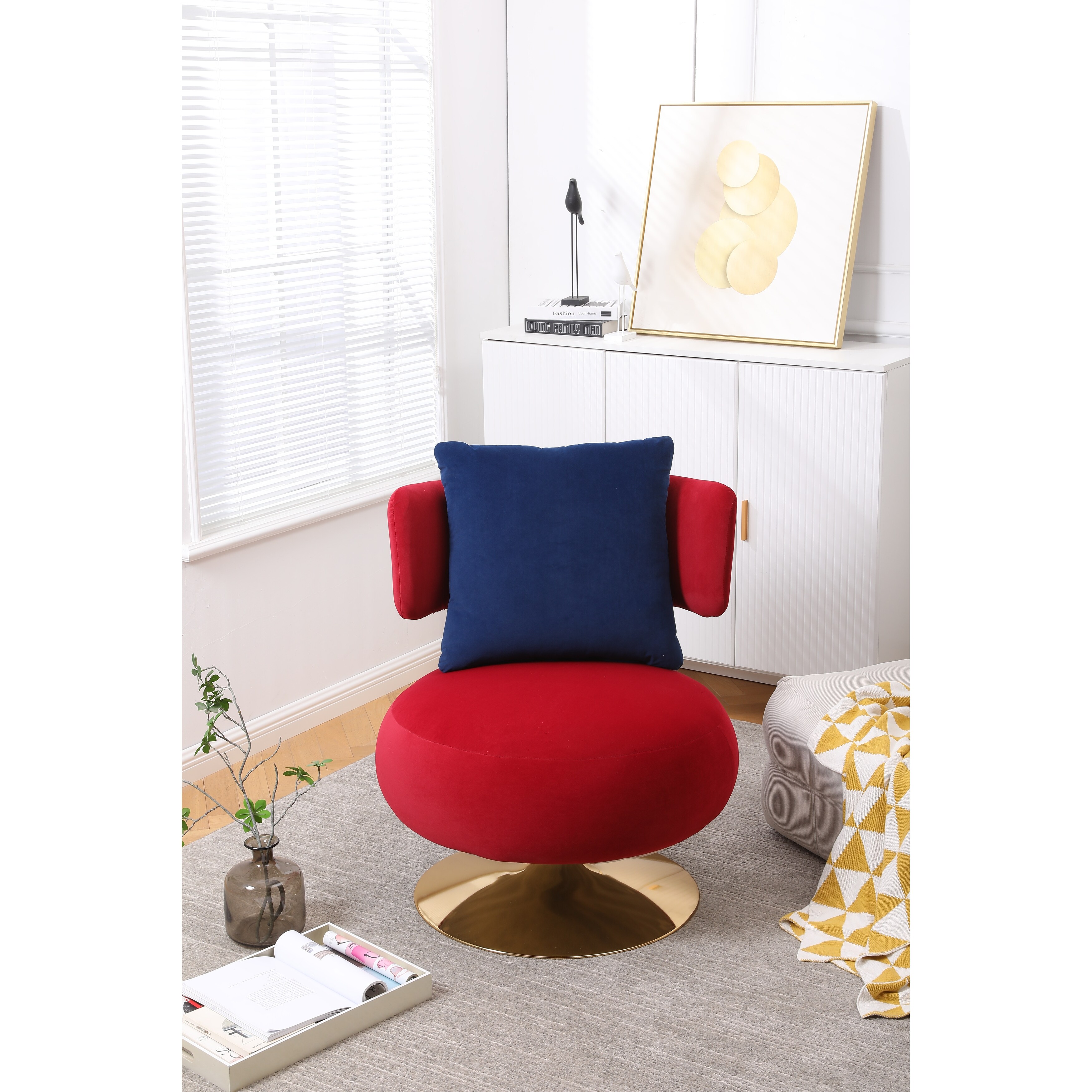 Wine velvet cheap chair