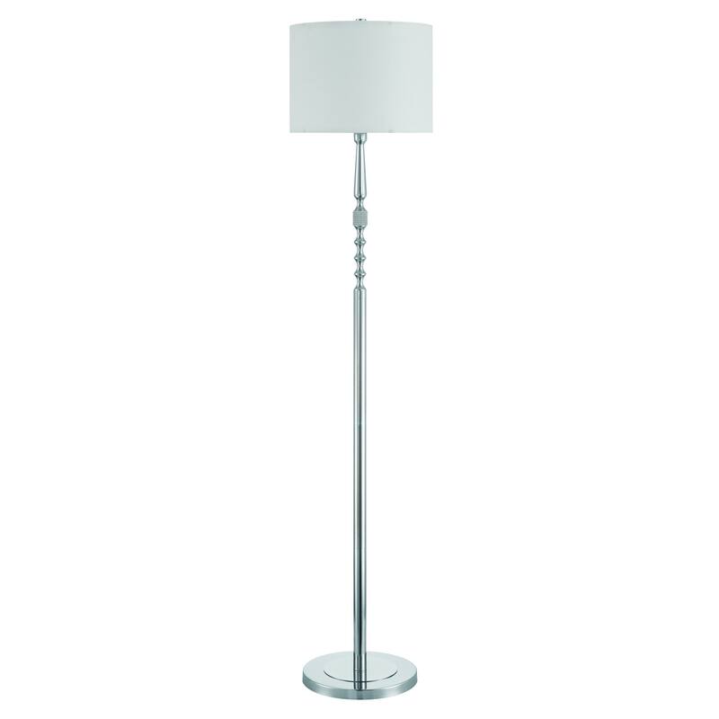 Acroma 62.2" Modern LED Bright Floor Lamp with White Fabric Drum Shade
