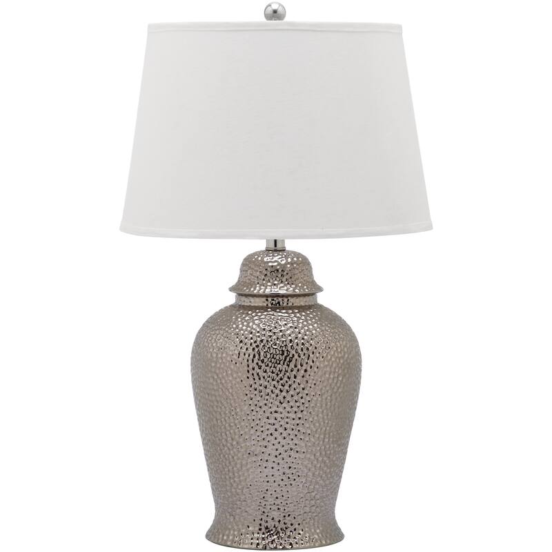 SAFAVIEH Lighting 28-inch Silver Sterling Ginger Jar Lamp (Set of 2) - 16"x16"x27.5"