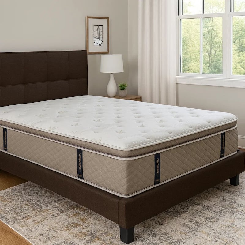 Moh 13 Inch Pocket Coil California King Mattress, Soft Bamboo Cotton Top