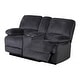 preview thumbnail 7 of 9, Kevin Upholstered Reclining Loveseat Gentle Lower Lumbar Massage Grey