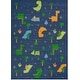 preview thumbnail 1 of 7, Nourison Imagination Indoor only Cute Dinosaurs Blue Graphic Area Rug 3'5" x 5' - Navy/Multicolor