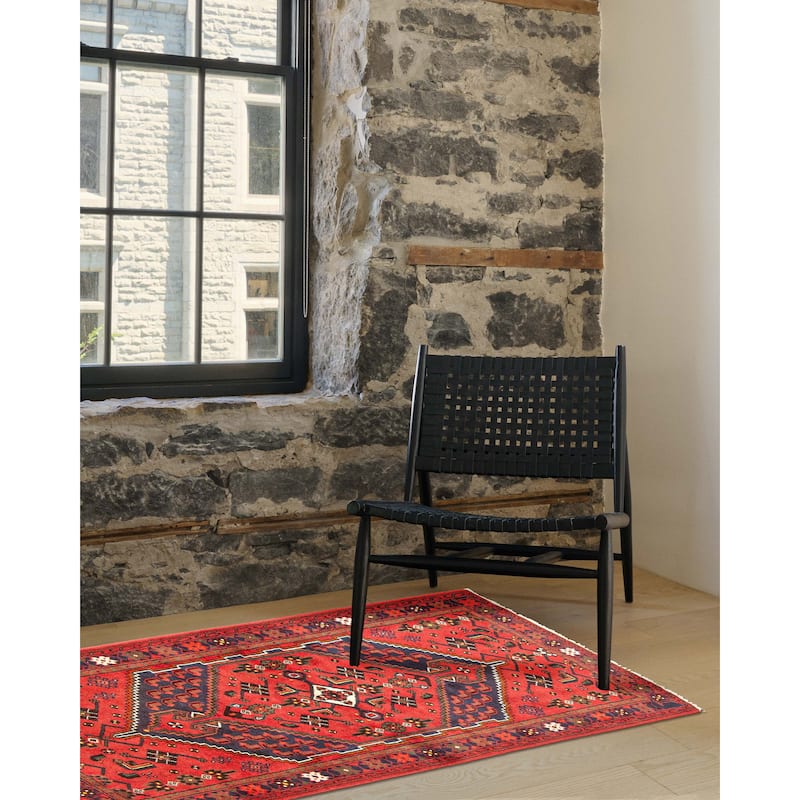 ECARPETGALLERY Hand-knotted Andelz Red Wool Rug - 3'11 x 6'4