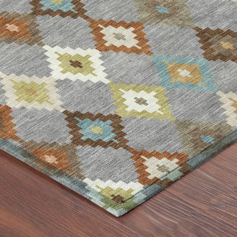 Machine Washable Indoor/ Outdoor Global Ahmet Chantille Rug