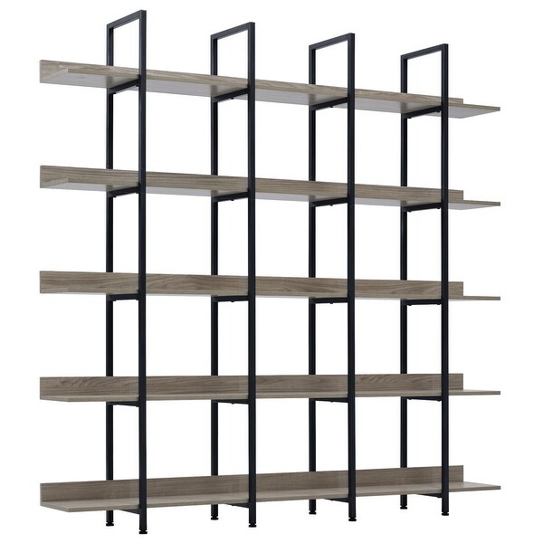 Vintage Industrial Style Shelf with Metal Frame - Bed Bath