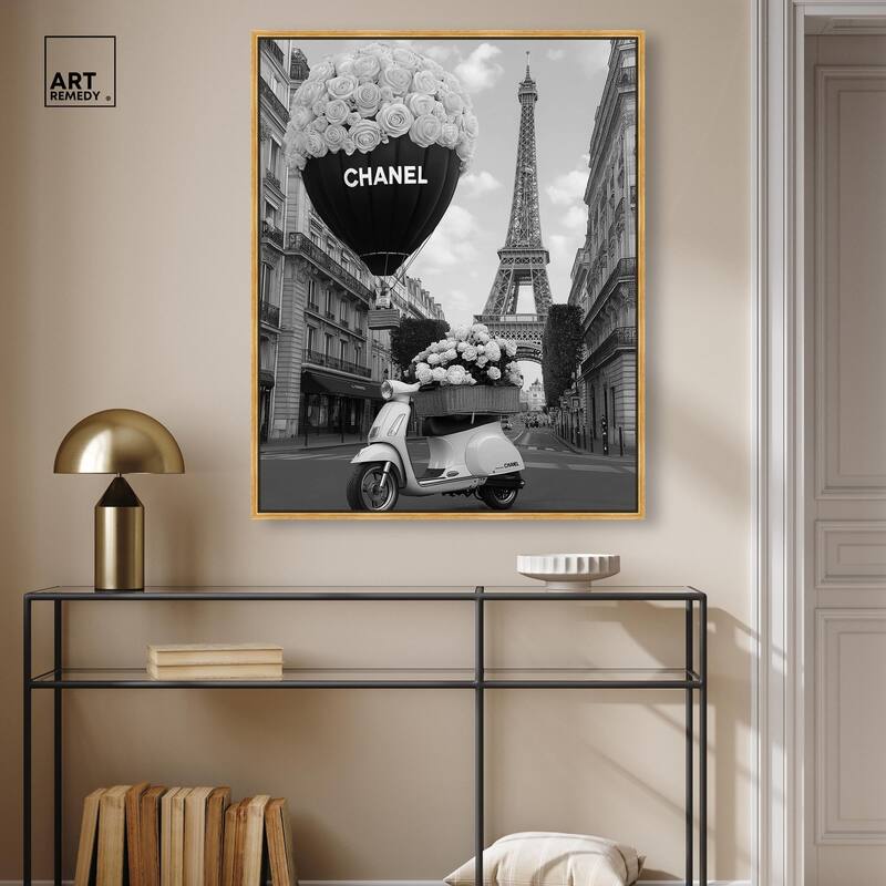 Scooter and Glam Balloon II Canvas by Art Remedy