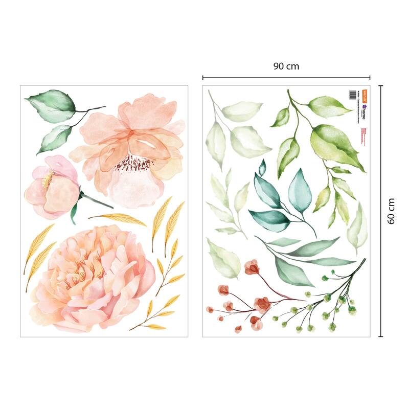 Walplus Oversized Watercolour Flower Floral Wall Sticker Nursery Decor