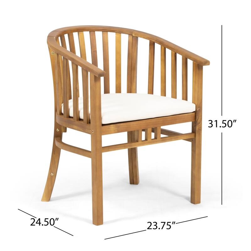 Exquisite Outdoor Wooden Dining Chairs with Cushions
