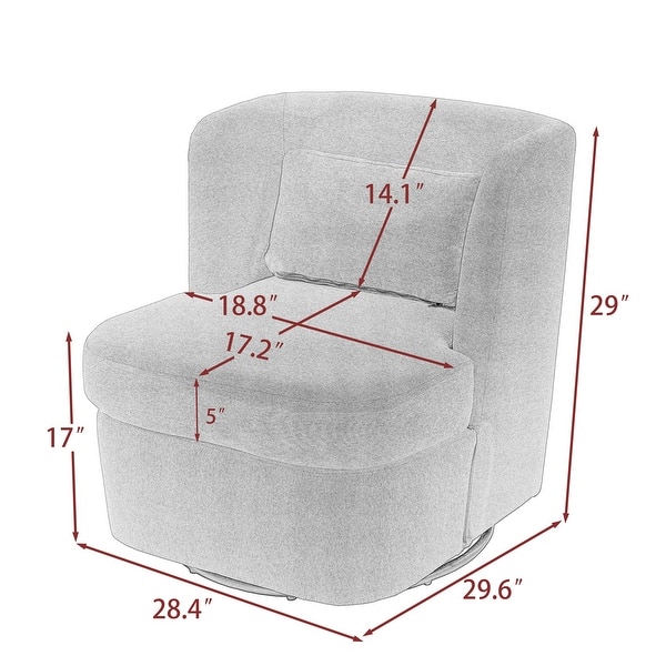 Upholstered Swivel Barrel Accent Chair