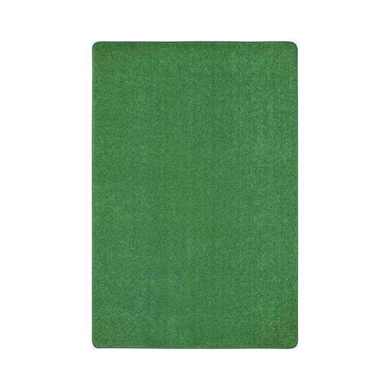 2'x7' area rug in Grass Green - durable soft decorative rug for home, living room & bedroom - 9'3" x 12'3"