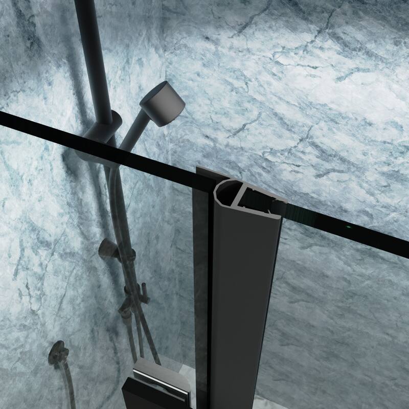 Semi-Frameless Shower Doors with Clear Glass