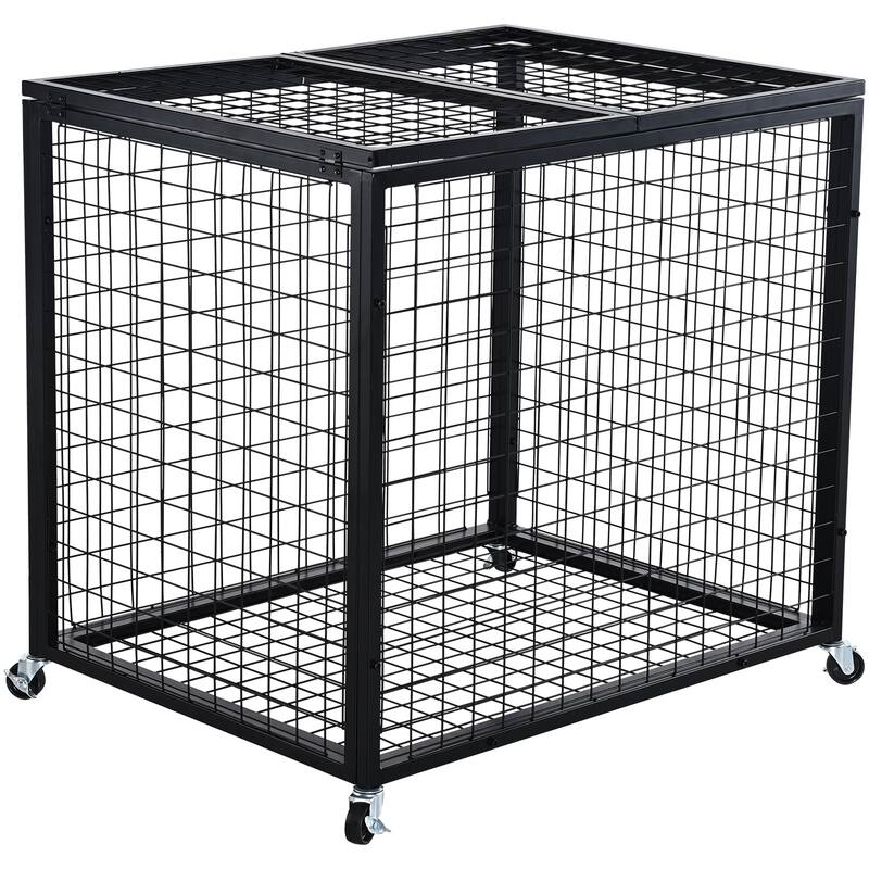 Rolling Sports Ball Storage Cart Steel Storage Rack for Garages, Playgroup, Gym and Schools - 33.5*26*29 inches