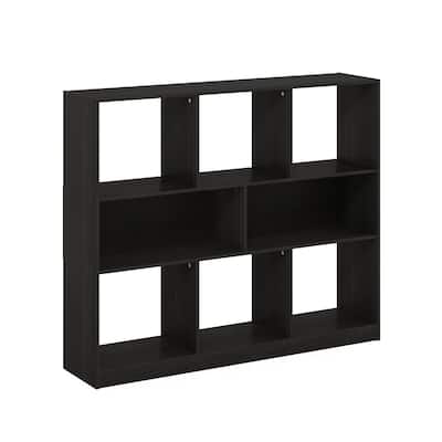 39.37 in. Tall Espresso Wood 8-Shelf Bookcase