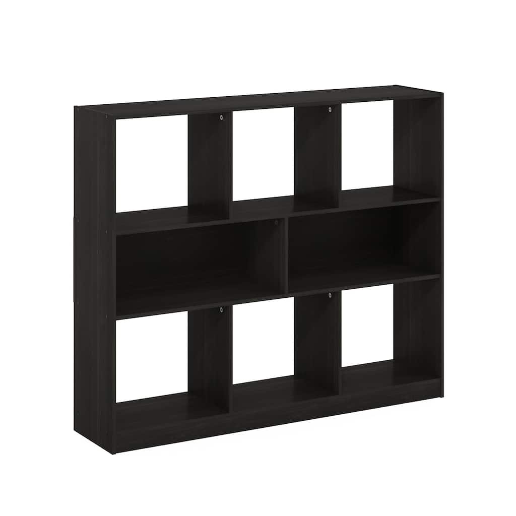 39.37 in. Tall Espresso Wood 8-Shelf Bookcase