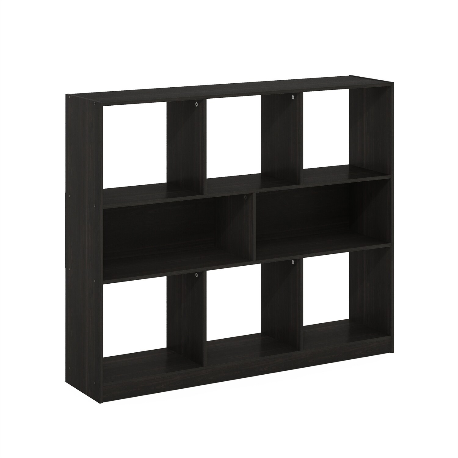 39.37 in. Tall Espresso Wood 8-Shelf Bookcase