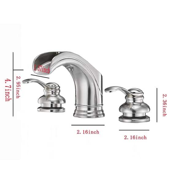 Shop Vibrantbath Waterfall 8 16 Inch 3 Holes 2 Handles Widespread