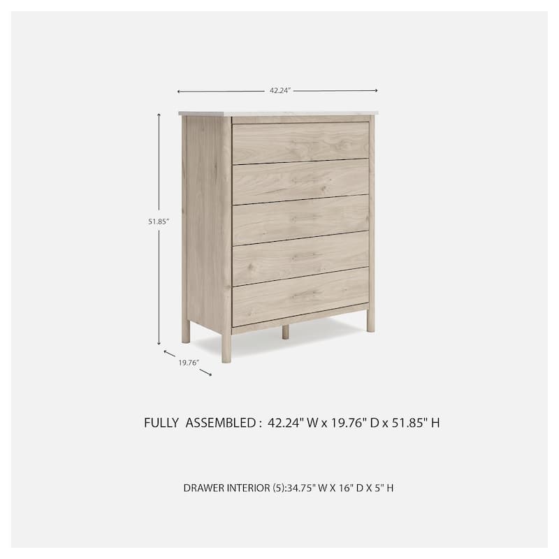 Signature Design by Ashley Cadmori Beige/White Chest of Drawers