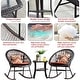 preview thumbnail 24 of 30, OVIOS 3-piece Patio Rocking Chair Bistro Set with Glass Coffee Table