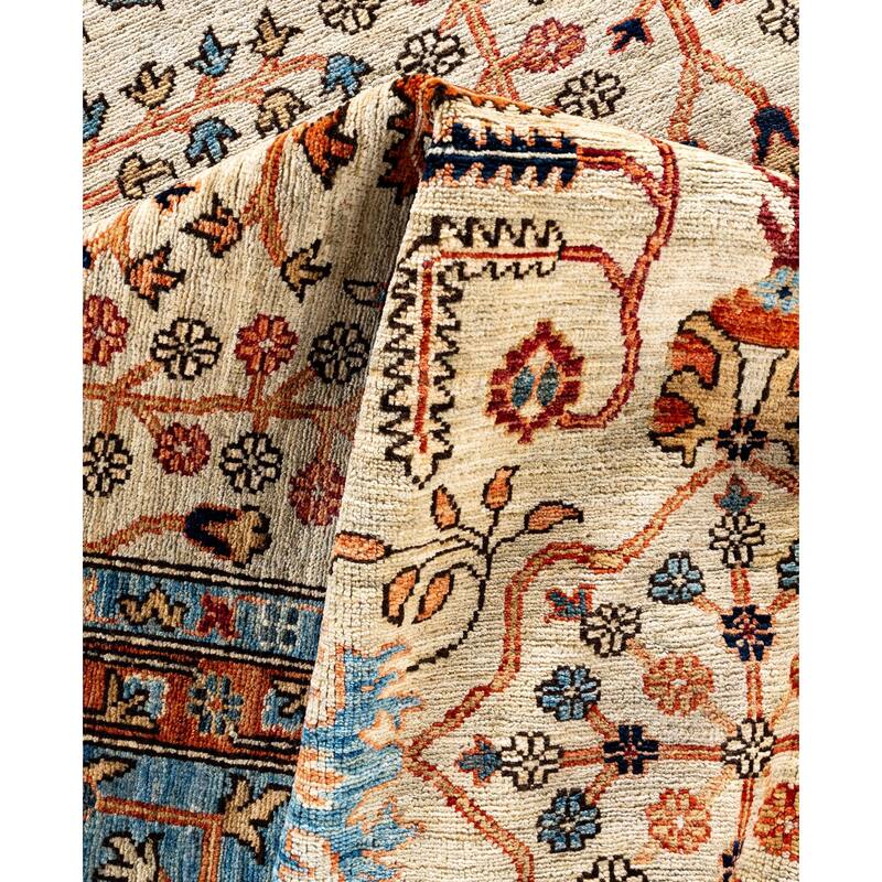 Serapi One-of-a-Kind Hand-Knotted Area Rug - Gray - 10' 0" x 13' 11"