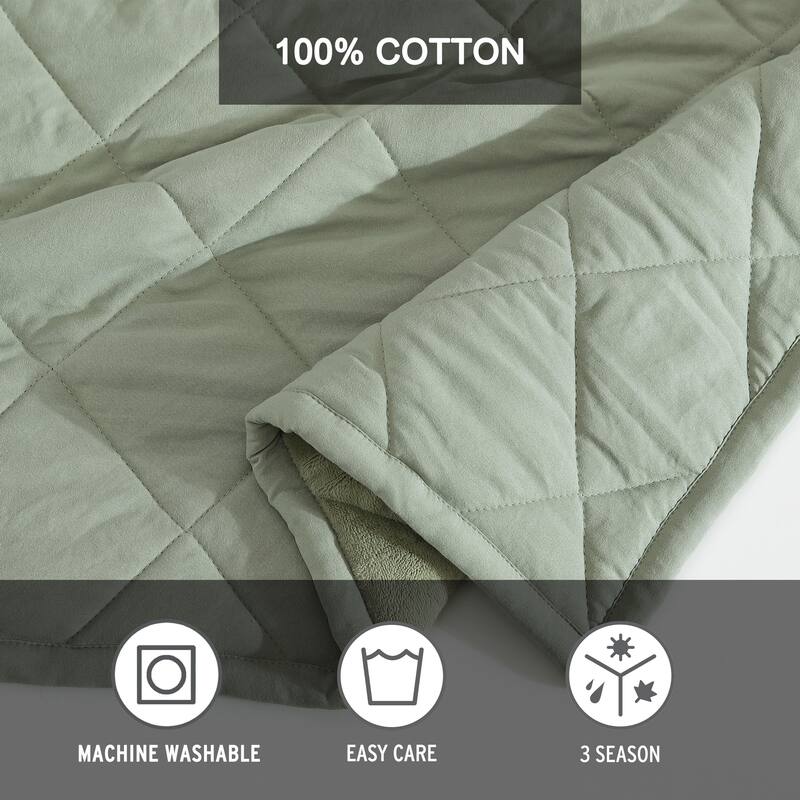 Eddie Bauer Classic Soft Solid Reversible Blanket
