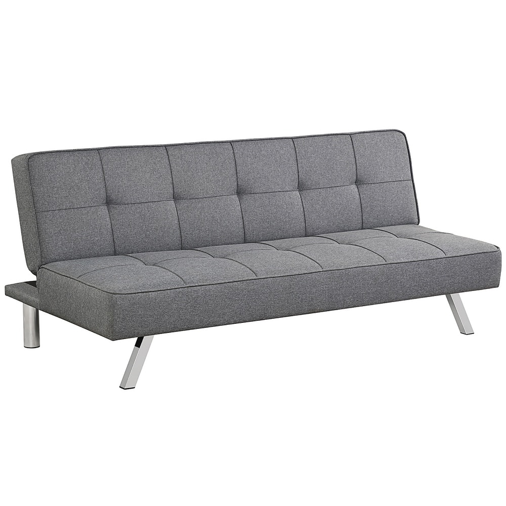 Costway Convertible Futon Sofa Bed Adjustable Sleeper with Stainless - See Details