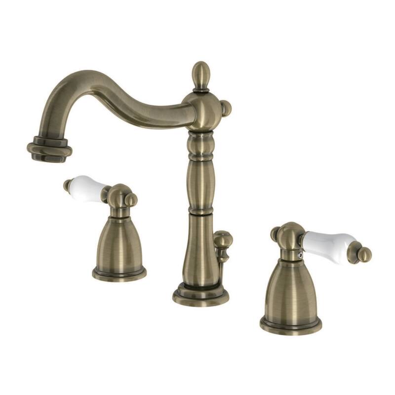 Kingston Brass Heritage 8 in. Widespread Bathroom Faucet - Antique Brass
