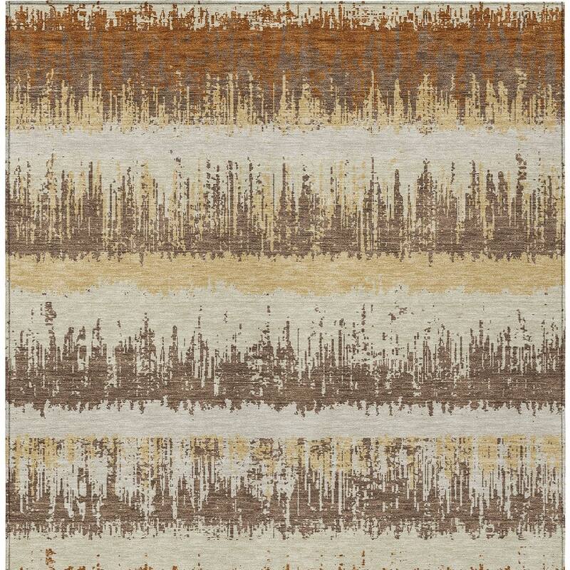 HomeRoots Striped Transitional Rectangle Outdoor Rug