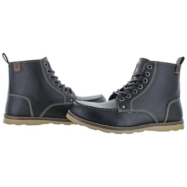Shop Crevo Stags Men S 6 Textured Vegan Leather Moc Toe Casual Boot Overstock 25897765