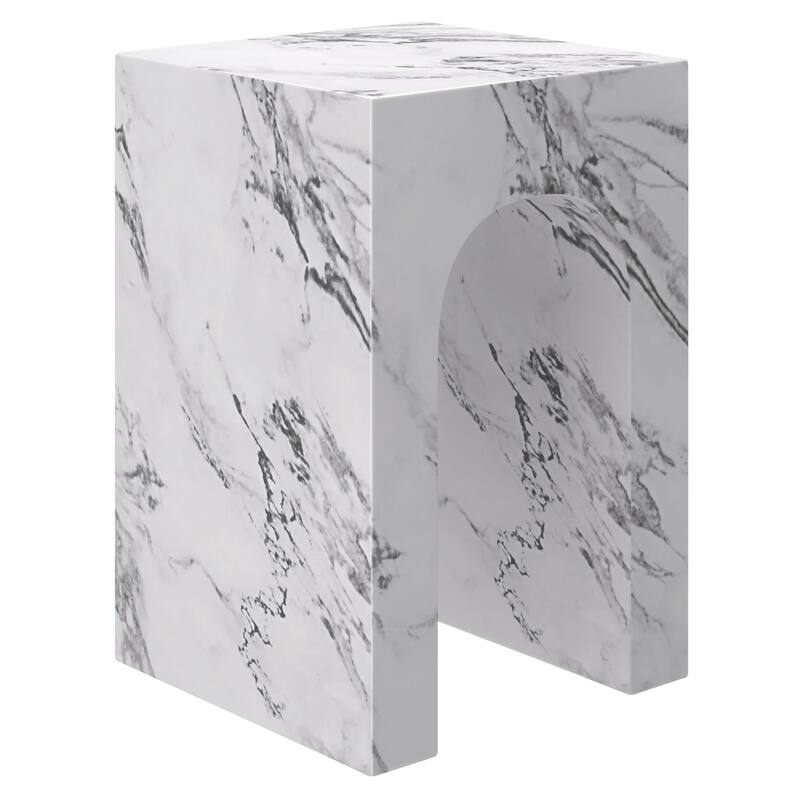 Contemporary ECC Concrete Contract Grade Accent Table - Bulgari White