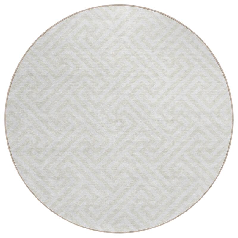 Machine Washable Indoor/ Outdoor Chantille Modern Geo Rug