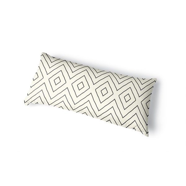 slide 1 of 8, HOOK CREAM Body Pillow By Becky Bailey - Cream, Black Medium-Soft